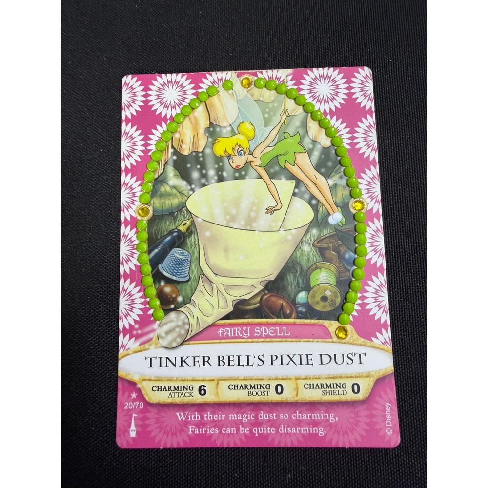 Disney Sorcerers Magic Kingdom Card Tinker Bell Pixie Dust 20/70 Custom Bedazzle